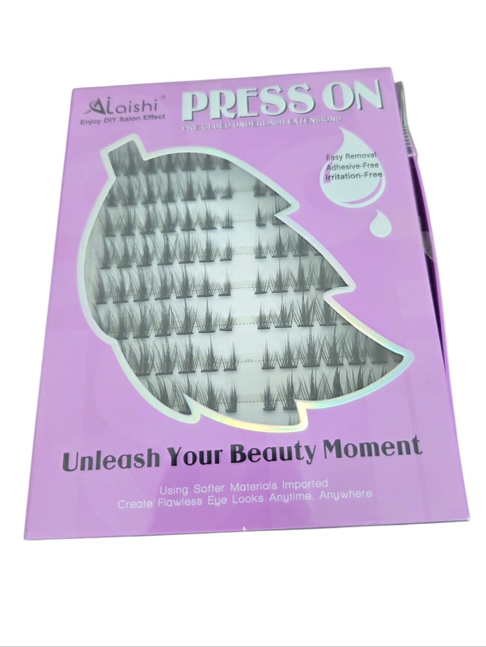 Alaishi Press-On Pre-Glued Underlash Extensions 10-18mm  With Tweezers NWT 140pc